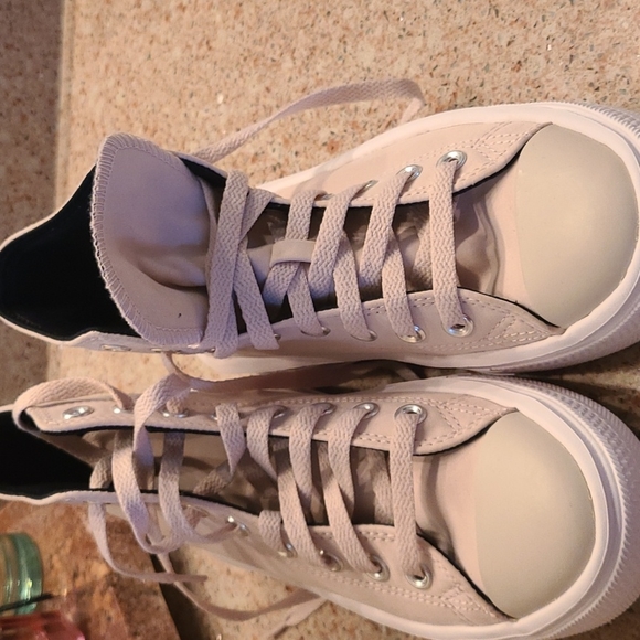 NEW Converse Allstar Chuck Taylor 6.5 Tan High Top Wedges - Picture 11 of 14